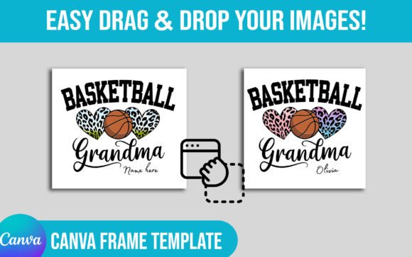 Download Basketball Grandma Custom Canva Frame - Custom canva frame Collection