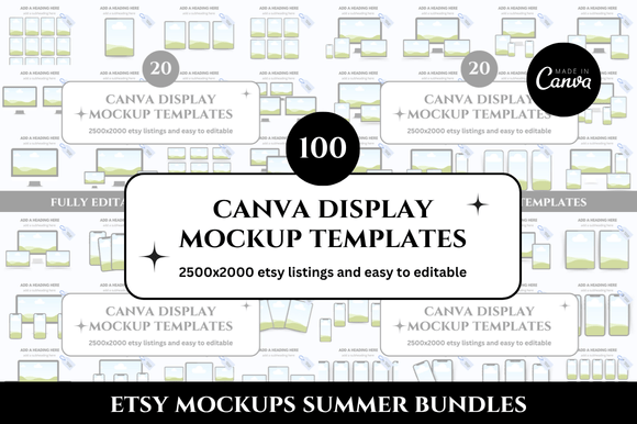 Download 100 Etsy Display Listings Mockup - Etsy display Collection