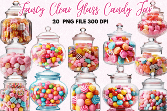 Download Fancy Clear Glass Candy Jar Clipart - Clear glass Collection
