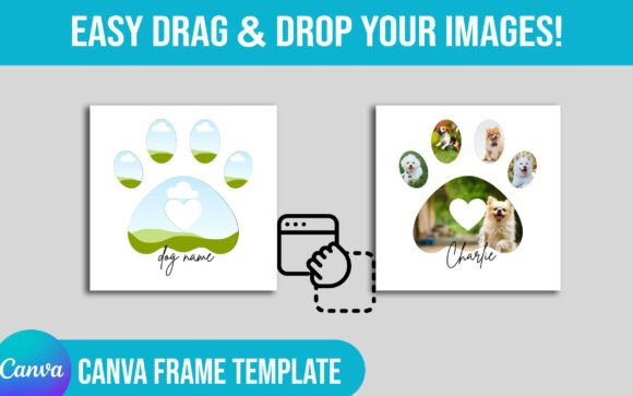 Download Dog Paw Custom Canva Frame Template - Custom canva frame Collection