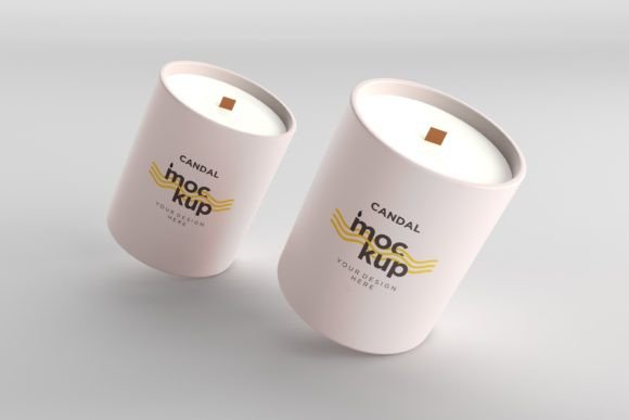 Download Two Candle Label Packaging Mockup - Premium Bundle