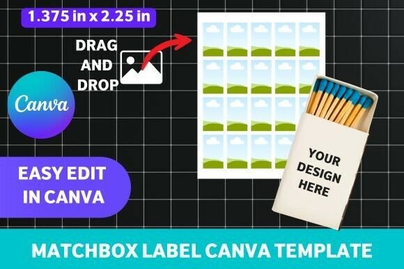 Download Matchbox Label Canva Template - Premium Resources