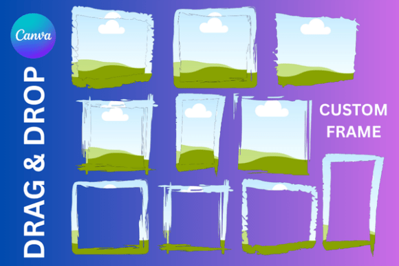 Download Grunge Brushstroke Custom Canva Frame - Custom canva frame Collection