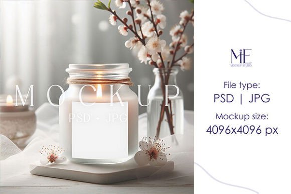 Download Candle Jar Label Mockup, Sticker Mockup - Premium Resources