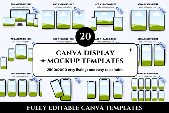 Download 20 Etsy Display Listings Mockup - Etsy display Collection